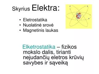 skyrius elektra