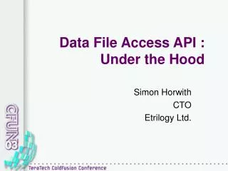 Data File Access API : Under the Hood