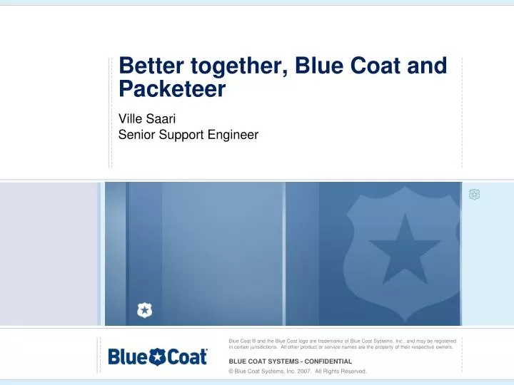 better together blue coat and packeteer