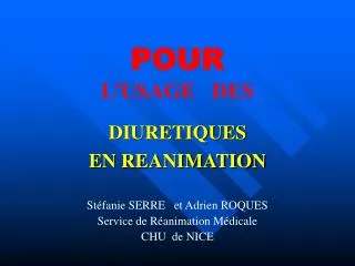 pour l usage des