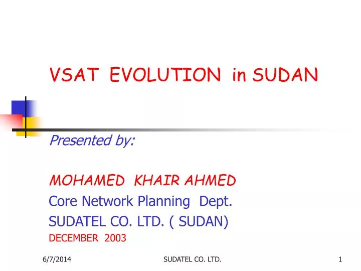 vsat evolution in sudan