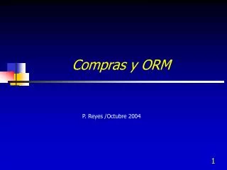 compras y orm