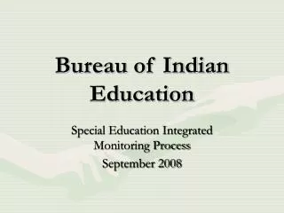 Bureau of Indian Education