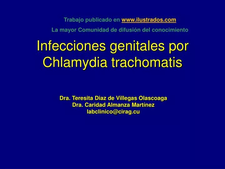 infecciones genitales por chlamydia trachomatis