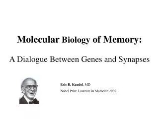 Molecular Biology of Memory: