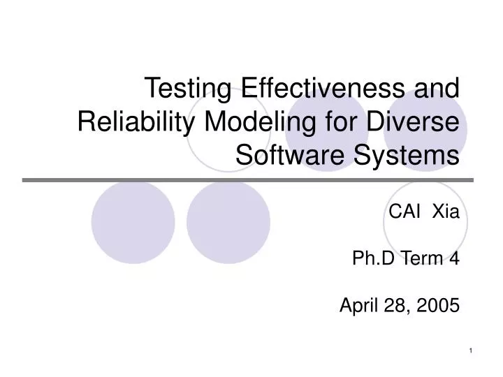 testing effectiveness and reliability modeling for diverse software systems