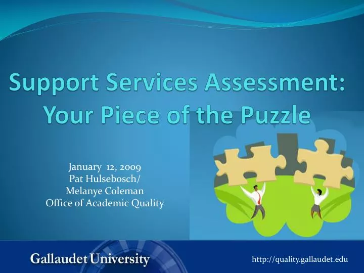 support services assessment your piece of the puzzle