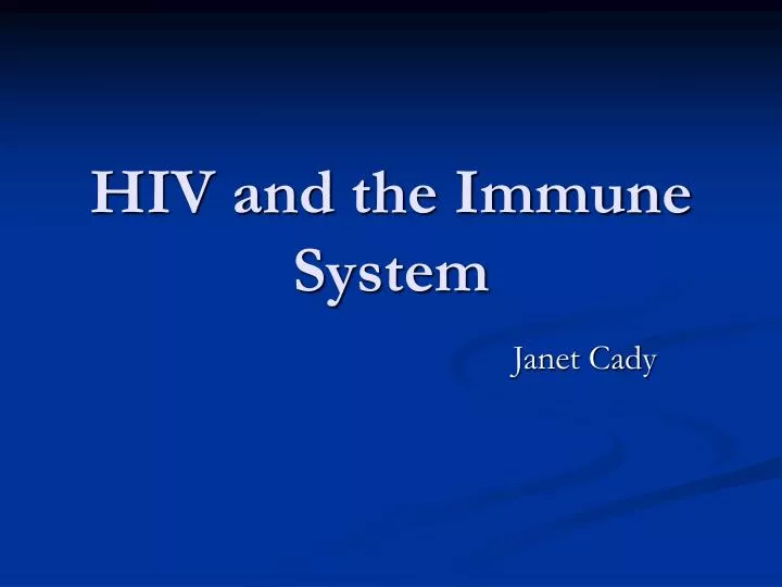 hiv and the immune system