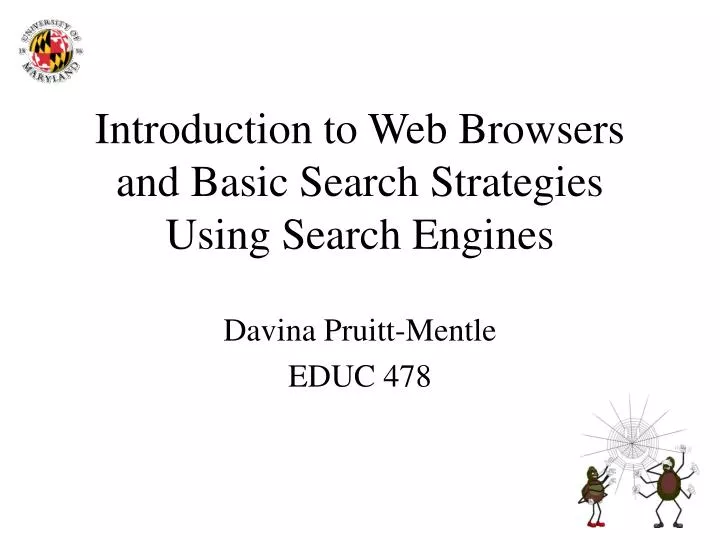 introduction to web browsers and basic search strategies using search engines