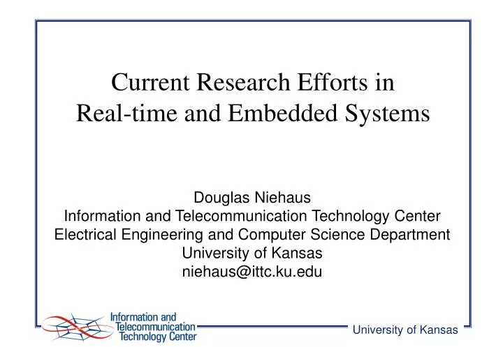 current research efforts in real time and embedded systems