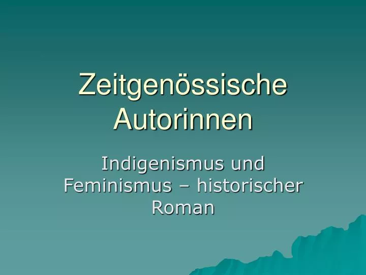 zeitgen ssische autorinnen