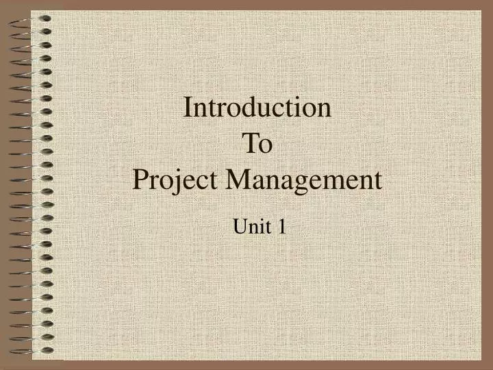 introduction to project management