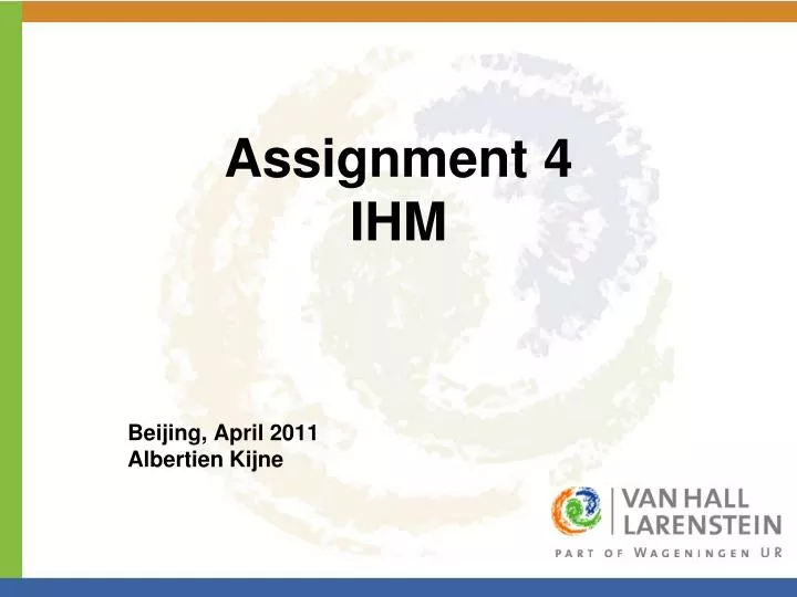 assignment 4 ihm