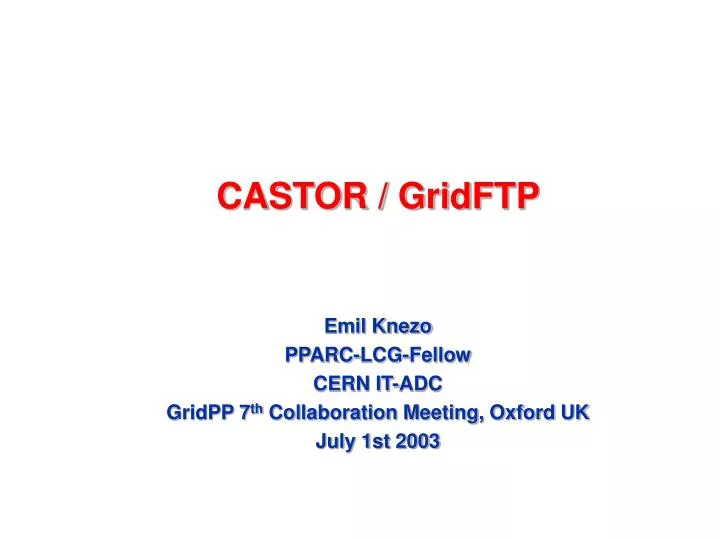 castor gridftp