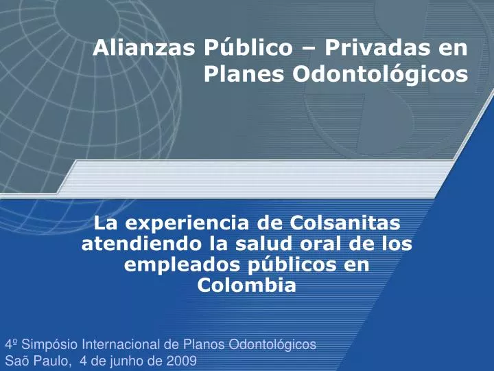 alianzas p blico privadas en planes odontol gicos