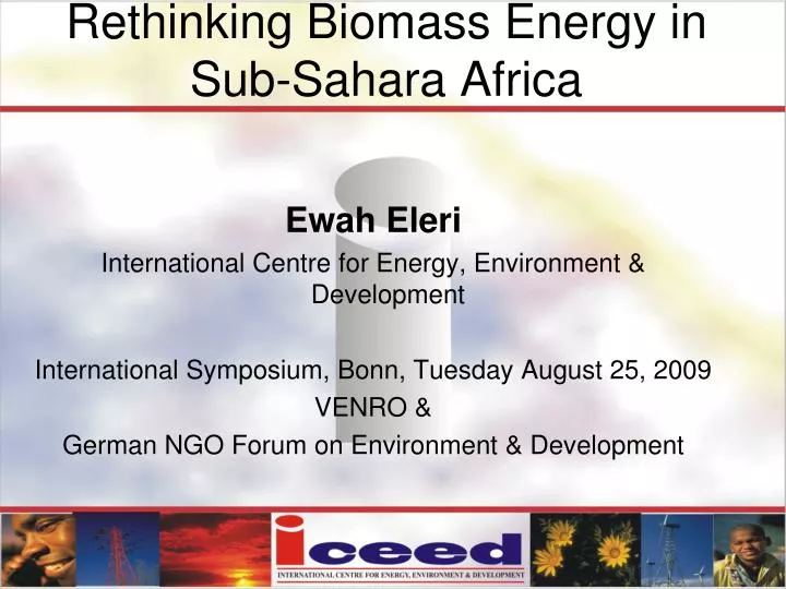 rethinking biomass energy in sub sahara africa