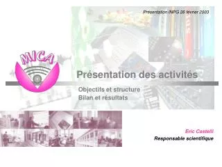 pr sentation des activit s
