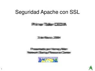 primer taller cedia 3 de marzo 2004 presentado por hervey allen network startup resource center