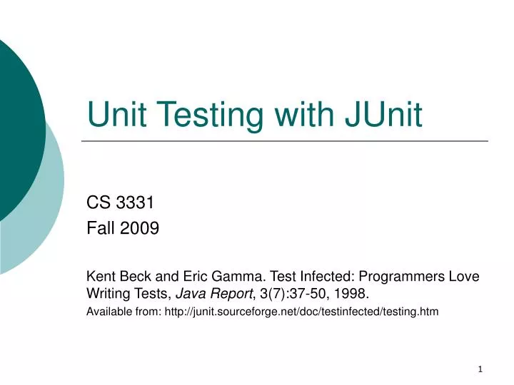 unit testing with junit