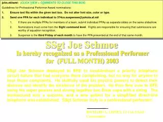 SSgt Joe Schmoe