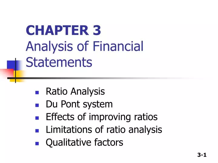 chapter 3 analysis of financial statements