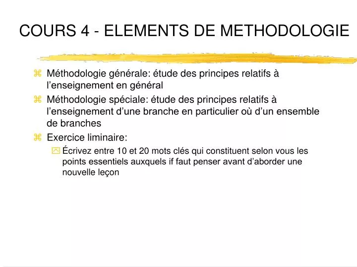 cours 4 elements de methodologie