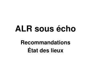 alr sous cho