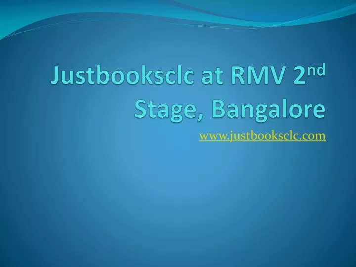 justbooksclc at rmv 2 nd stage bangalore