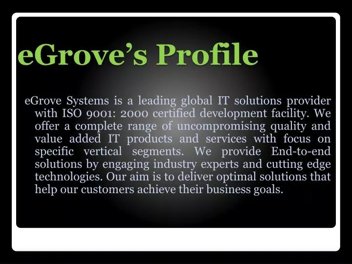 egrove s profile