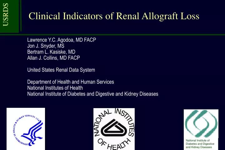 clinical indicators of renal allograft loss