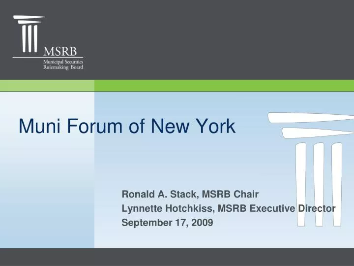 muni forum of new york