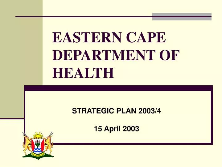 eastern cape department of health