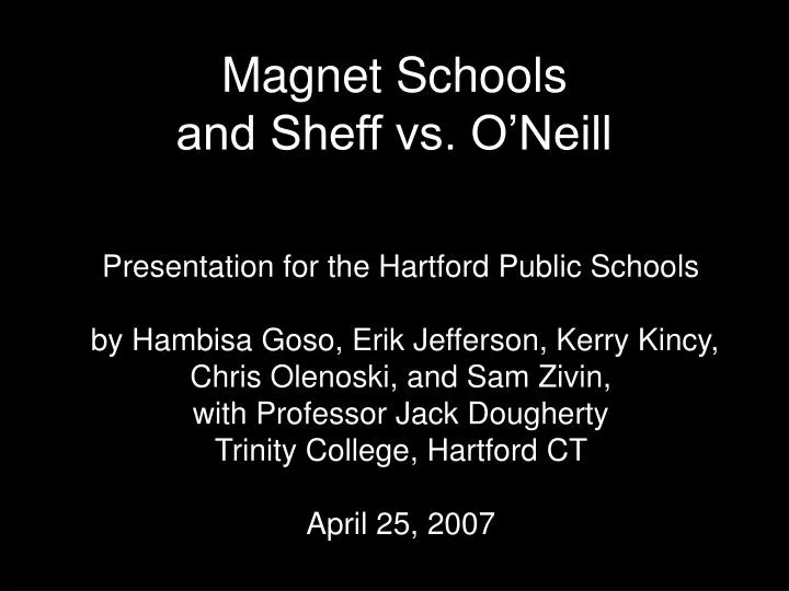 magnet schools and sheff vs o neill
