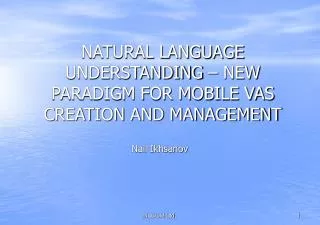 natural language understanding new paradigm for mobile vas creation and management