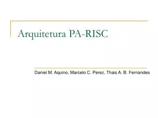 arquitetura pa risc