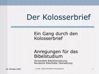 der kolosserbrief