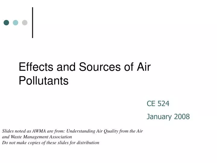 effects and sources of air pollutants