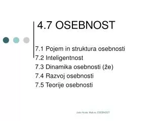 4.7 OSEBNOST