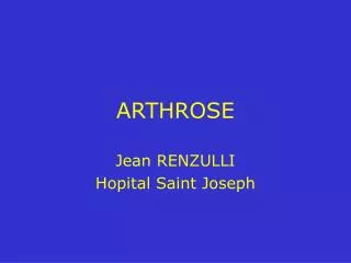 arthrose