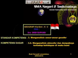 GEOGRAFI Kls/Smt : X / 2