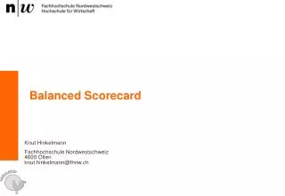 balanced scorecard