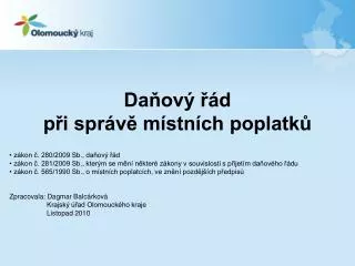 da ov d p i spr v m stn ch poplatk