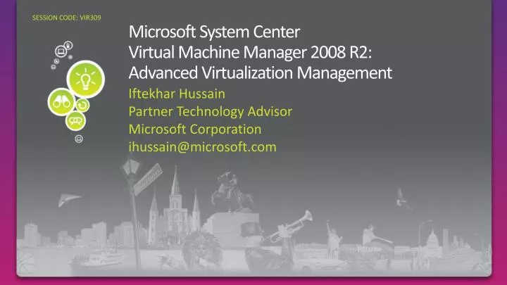 microsoft system center virtual machine manager 2008 r2 advanced virtualization management