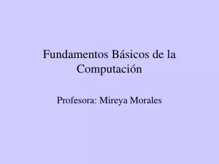 fundamentos b sicos de la computaci n