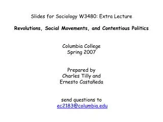 Extra lecture : What Happened in Oaxaca? Triangulating Outside Witness Accounts to Analyze the Contentious Politics in O