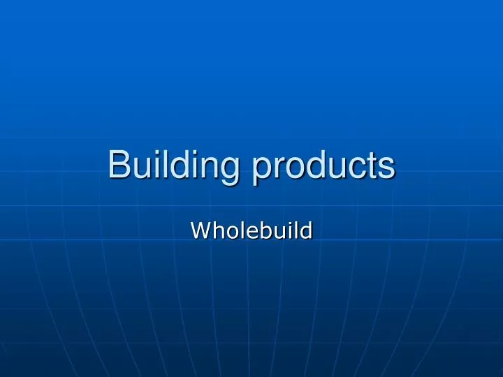 building products