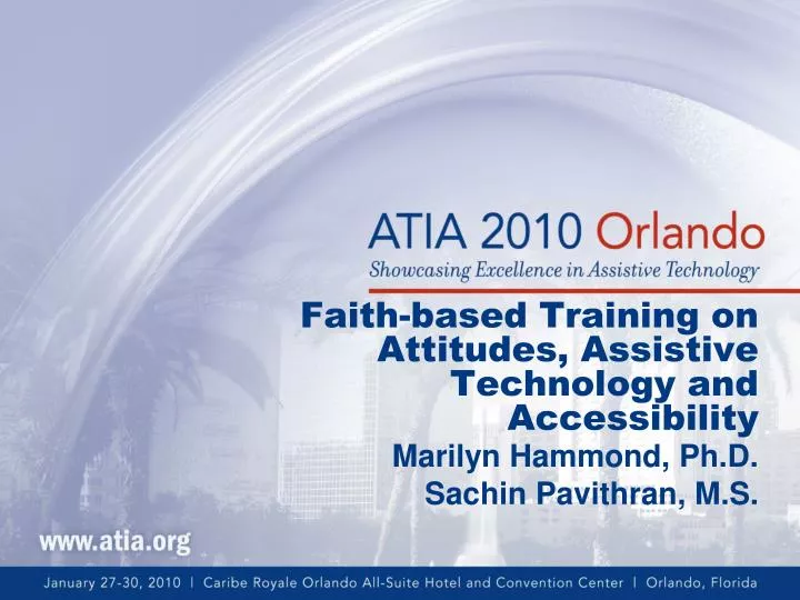 faith based training on attitudes assistive technology and accessibility