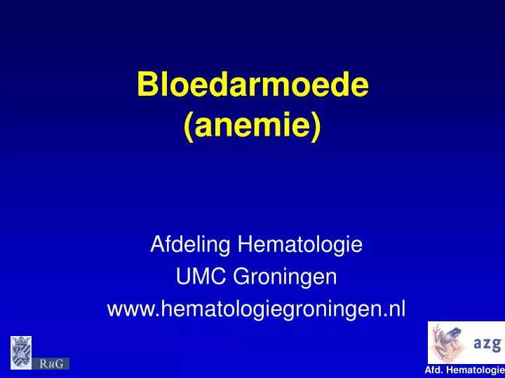 bloedarmoede anemie