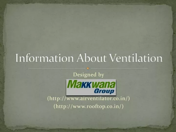 information about ventilation