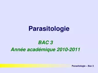 parasitologie